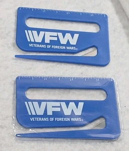 2 Brieföffner 3,5 Zoll Lineal Klinge Hand Umschlag Sehr guter Erhaltungszustand Veteranen ausländischer Kriege - Bild 1 von 2