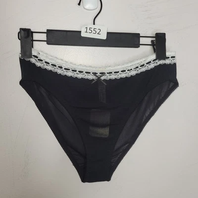 Free People Intimately So Sweet Bikini Panties Size Medium Black Lace - Image 1 of 4