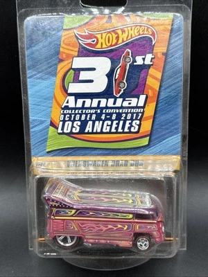 Bajo # 2017 Hot Wheels 31ª Convención Rosa VW Volkswagen Drag Bus 00262/02800 Foto 1 de 4