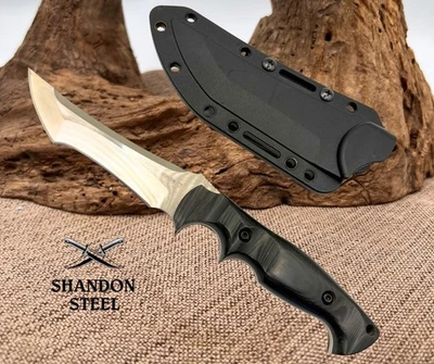 BOKER PLUS Fixed Hunting Knife 4.50" Blade 0304 Outdoor Hard Sheath w Tek Lok 01 - Image 1 of 4