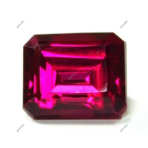 Piedra preciosa suelta 8 quilates MOGOK natural rara rubí rojo corte esmeralda CERTIFICADA - Imagen 1 de 11