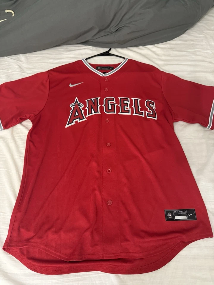 NWT Nike Men's Los Angeles Angels Mike Trout #27 Red Size Large - Image 1 of 4