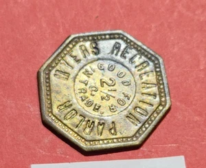 (Pgasteelers1) Maverick Token "Myers Recreation Parlor  2 1/2 Cts" Bz. Oct  25mm - Picture 1 of 3