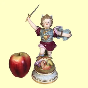 Statua in porcellana Meissen di San Giorgio e il drago - Foto 1 di 13