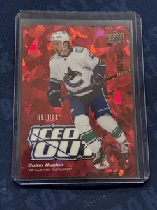 2022-23 Upper Deck Allure - Iced Out Red #IO-11 Quinn Hughes /299 - Picture 1 of 2