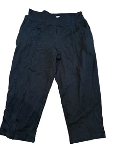 Pantalone donna Time & Tru Pull On in maglia Capri nero taglia M (8-10) nuovo con etichetta - Foto 1 di 5
