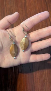 Pendientes colgantes marrones vintage - Imagen 1 de 3