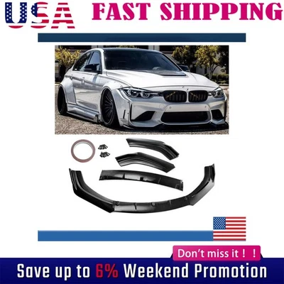 Kit de carrocería de fibra de carbono divisor de alerón para Audi A3 A4 A5 B9 fibra de carbono Qxvoaay Foto 1 de 4