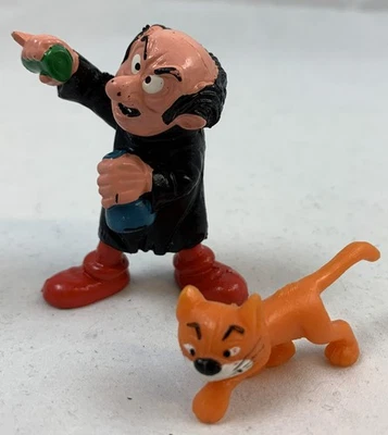 Schleich Schlümpfe 40211 Gargamel und Azrael Hong Kong Figur Vintage 70er 80er - Bild 1 von 4