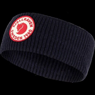 Stirnband Fjäll Räven 1960 Logo Headband Dark Navy Einheitsgröße Merinowolle