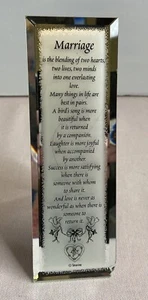 Reflexionen Hochzeit Spruch auf einem verspiegelten Aufsteller oder Wandrelief hat einen Chip - Bild 1 von 4