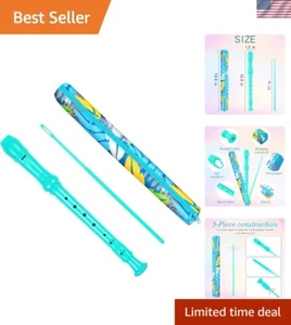Portable 8-Hole Descant Recorder for Kids - Includes Case & Cleaning Accessories - Picture 1 of 9