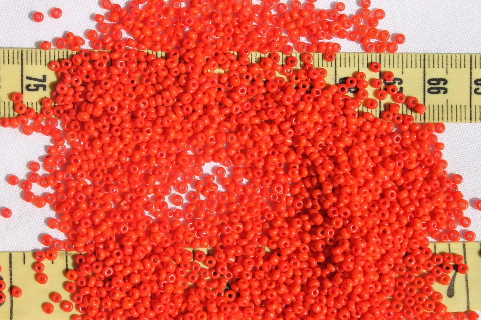 9/0 Antiguo Vidrio Francés Coral Opaco #3 Semillas Cuentas Artesanía Fabricación de Joyas/1oz Foto 1 de 1