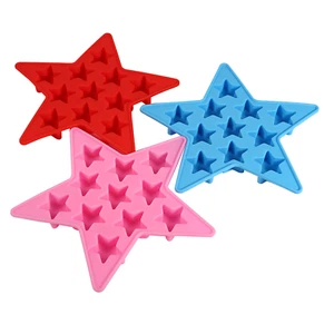 HG Five Star Shaped Cool Silicone Ice Cube Tray Freeze Mold Maker Tools For Club - Picture 1 of 13