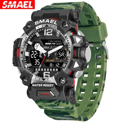 New tactical men camouflage military watch night light waterproof outdoor watch Foto 1 de 4