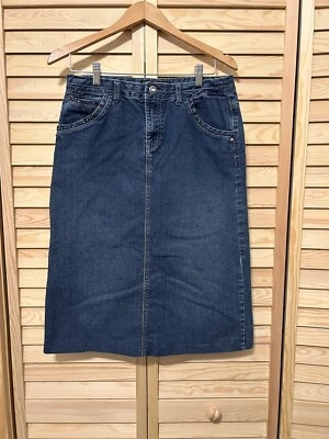 Женская джинсовая юбка Cato отделка со стразами размер 8 некоторые недостатки - Изображение 1 из 4