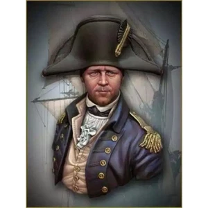 1/10 BUST 75 mm Harz Modellbausatz Napoleonische Kriege Captain unbemalt - Bild 1 von 3