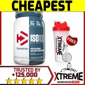 DYMATIZE ISO 100 20 SERVINGS CHOCOLATE // WPI WHEY PROTEIN ISOLATE HYDROLYZED - Picture 1 of 1