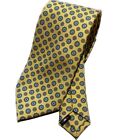 Galise cravatta Sanremo tre pieghe seta stampata, 8 cm, giallo CRAV3SS8.SAN.3