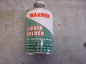 Warner Liquid Solder 12 fl oz Cone Top Tin Can by Warner-Patterson Co. NOS - Picture 1 of 6