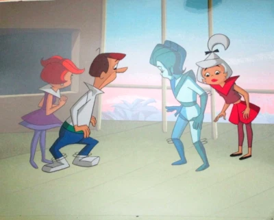 JETSONS THE MOVIE PRODUCTION CEL AND BACKGROUND HANNA-BARBERA space future - Image 1 of 4