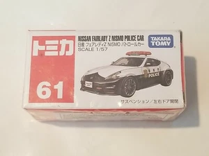 TOMICA #61 NISSAN FAIRLADY Z NISMO POLICE CAR 1/57 SCALE NEW IN BOX - Picture 1 of 2