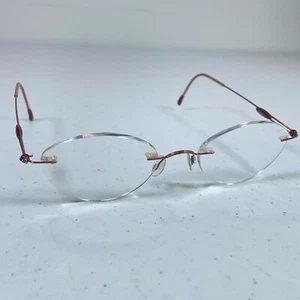 Gafas Silhouette rosa ovaladas monturas sin montura solamente - Imagen 1 de 7