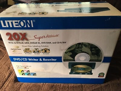 Lite On 20X Dvd/cd Writer & Rewriter Plus Labeling NIB - Image 1 of 4