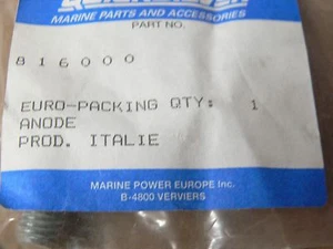 NEW OEM MERCRUISER PART # 816000 AIR COOLER ANODE DIESEL 87919421 - Picture 1 of 2