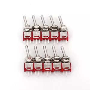 10Pcs Salecom TS-4 ON-ON 3-Pin SPDT 5mm Sub-Miniature Toggle Switch - Picture 1 of 7