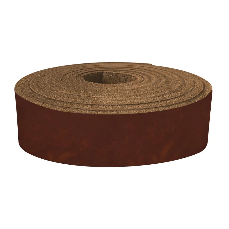 Cinturón de cuero ELW 5-6 oz (2-2,4 mm) curtido al aceite de napa y acabado ceroso correas de 84" Foto 1 de 4