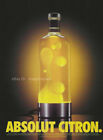 ABSOLUT Vodka 1-Pg Magazine Print Ad 1999 2000 absolut citron lava lamp