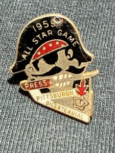 Pin de prensa original All Star Game 1959 muy buen estado Forbes Field - Imagen 1 de 2