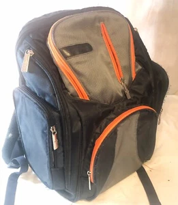 J is for JEEP Backpack/Diaper Multi Zip Pockets Multi Color Orange Hiking Pack - Picture 1 of 4