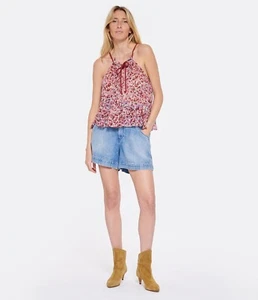 Isabel Marant Etoile Damen Fabino Chiffon Gerüscht Bedruckt Bluse Tunika Top M - Bild 1 von 16