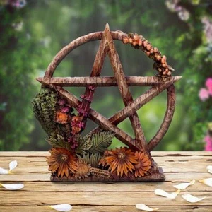 Season Of The Pentagram Ornament Pagan Wiccan Litha Summer Witch Home Décor - Picture 1 of 5