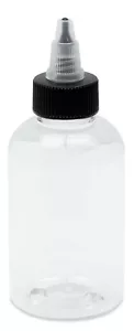 cLeAr SquEEze Dispenser 4 oz NOZZLE BOTTLE easy pour twist cap liquids paint dye - Picture 1 of 6