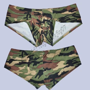 Sexy Men's Low-rise Camouflage Mini Boxer Bottoms Underwear Comfy Briefs - Picture 1 of 3