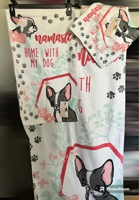 ¡Nuevo! Juego de 2 paños de baño y mano Frenchie French Bulldog Boston Terrier Foto 1 de 3