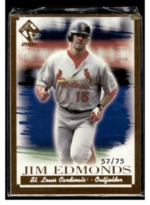 2001 Private Stock Gold Portraits #99 Jim Edmonds - Image 1 of 2