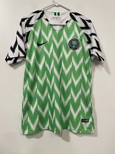 2018 Nike Nigeria Mens Home Soccer Jersey Kit WORLD CUP Large - Picture 1 of 8