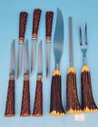 ThriftCHI ~ Bakelite Knifes - Steak Set + Carving Fork, Knife & Sharpener