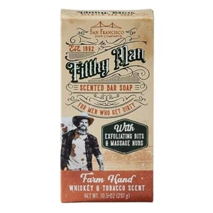 San Francisco Soap Co. Hombre Sucio Bar Jabón Granja Mano Whisky y Tabaco FMW1128 - Imagen 1 de 1