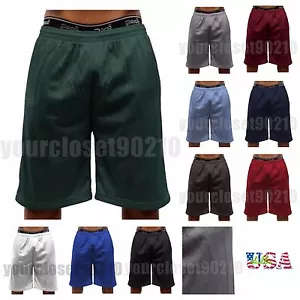 Mens Jogger Basketball Shorts Cool Mesh Dry-Fit Mesh Gym Workout Big & Tall S-5X - Picture 1 of 12