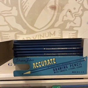 VINTAGE JOHANN FABER ACCURATE 805- 2H DRAWING PENCILS…9 UNUSED PENCILS - Picture 1 of 10