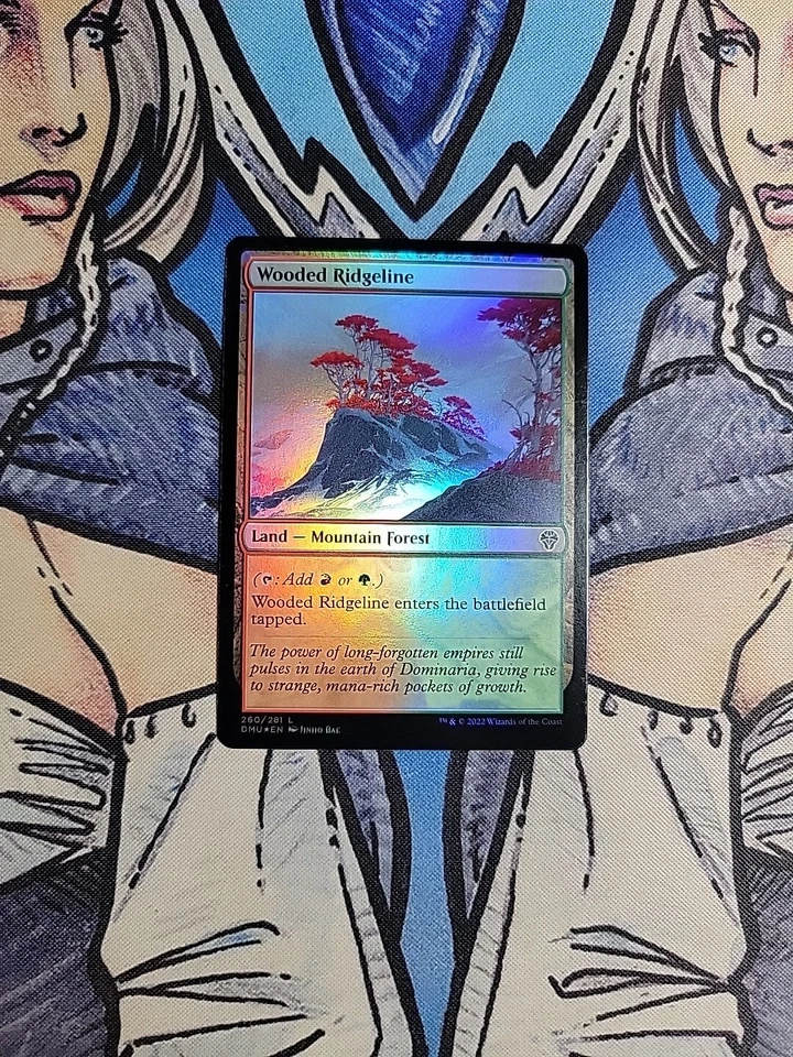 1x Wooded Ridgeline FOIL Dual Land Mountain Forest - NM/M DMU MTG Magic - Image 1 of 1