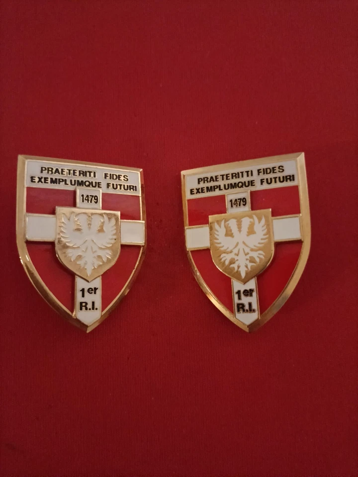 1° RI / 1° RÉGIMENT D'INFANTERIE / INSIGNES D'HONNEUR/SANS ET AVEC ERREUR DEVISE - Photo 1/1