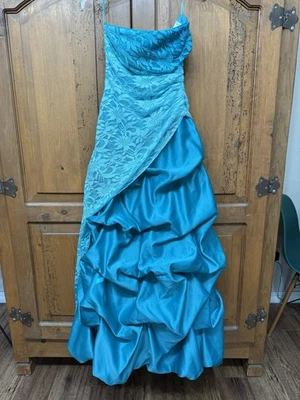 Vestido de baile turquesa Deb Foto 1 de 4