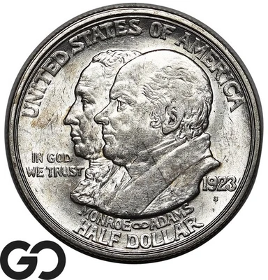 1923-S Monroe-Adams Commemorative Half Dollar - Image 1 of 3