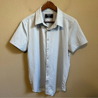Bylt Men's Executive Stretch Short Sleeve Button Up Shirt in Newport - Image 1 of 4